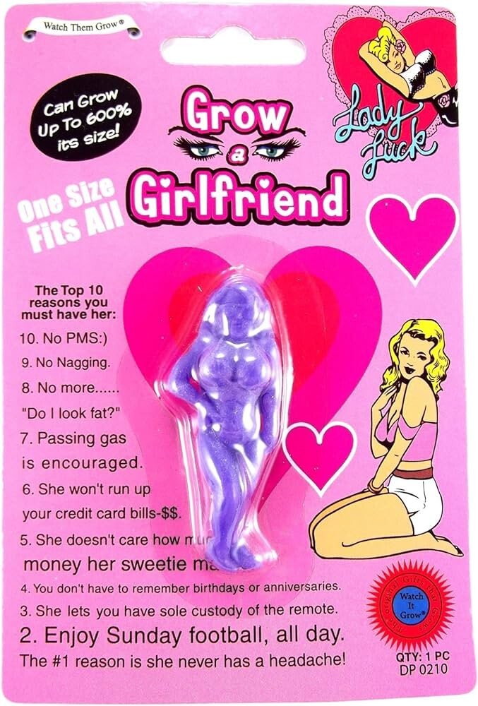 Grow A Girlfriend – Grows 600% in water funny – GaG Joke Novelty Adult Gift