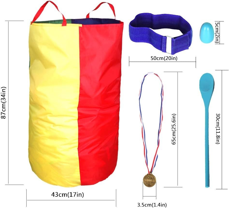 Vibrant Outdoor Games for Kids & Adults: Includes Medal Awards & Racing Gear