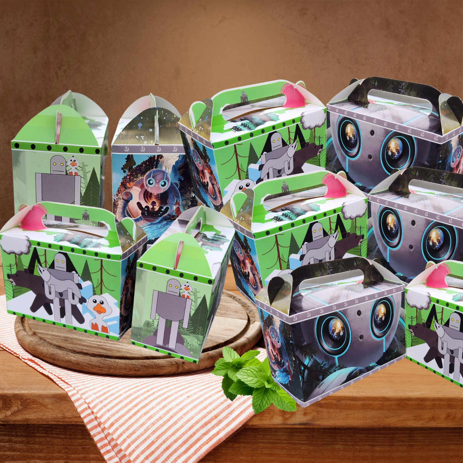 The Wild Robot Party Supplies happy birthday centerpiece decoration cup plate