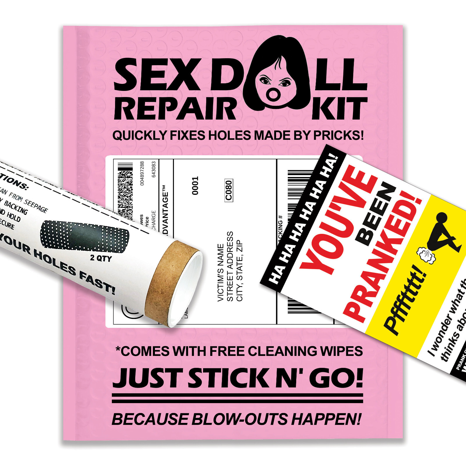 Embarrassing Prank Mail – Doll Repair Kit – Sent Directly to your Friends!