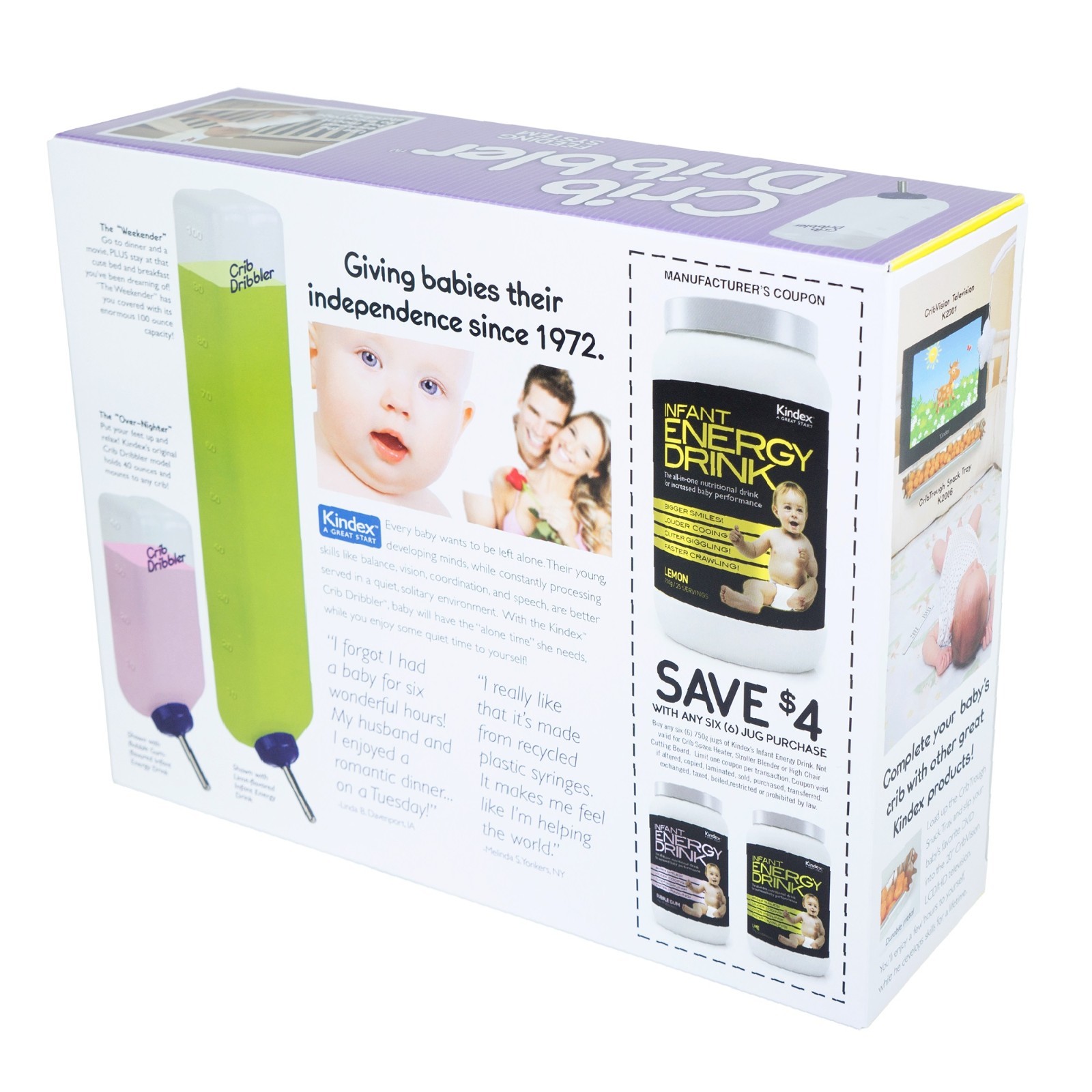 CRIB DRIBBLER – Prank Fake Funny PARODY Baby Shower Joke Gift Box