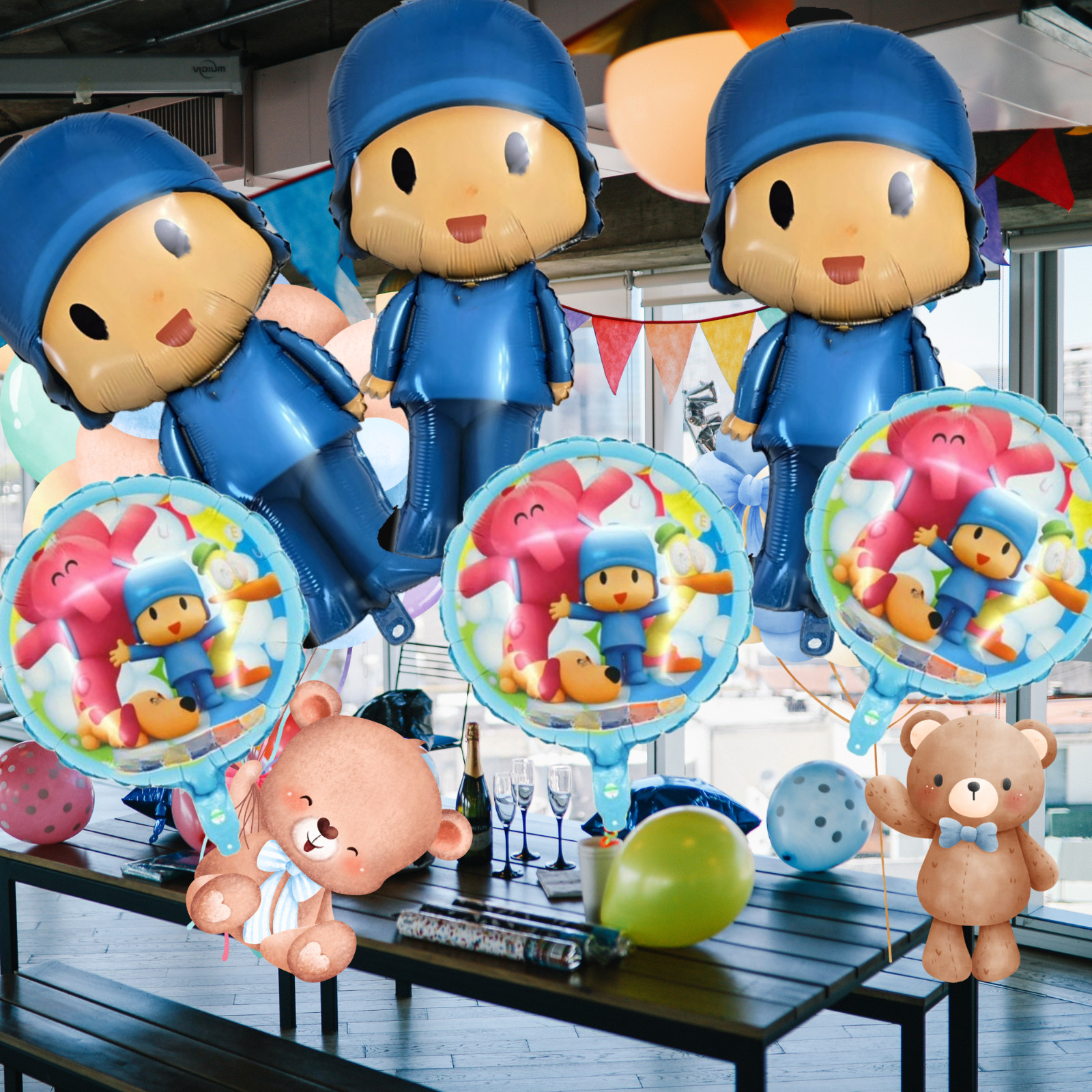 Pocoyo pato birthday party supplies favor centerpiece decoration event theme