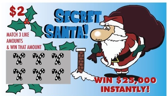 4 Fake Lottery Tickets Christmas designs 4 Assorted Designs Free Shipping