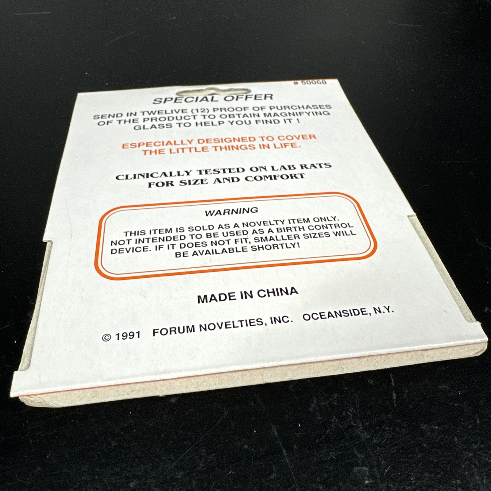 Vintage Small Pecker Condoms Forum Novelties, Inc Gag Gift 1991