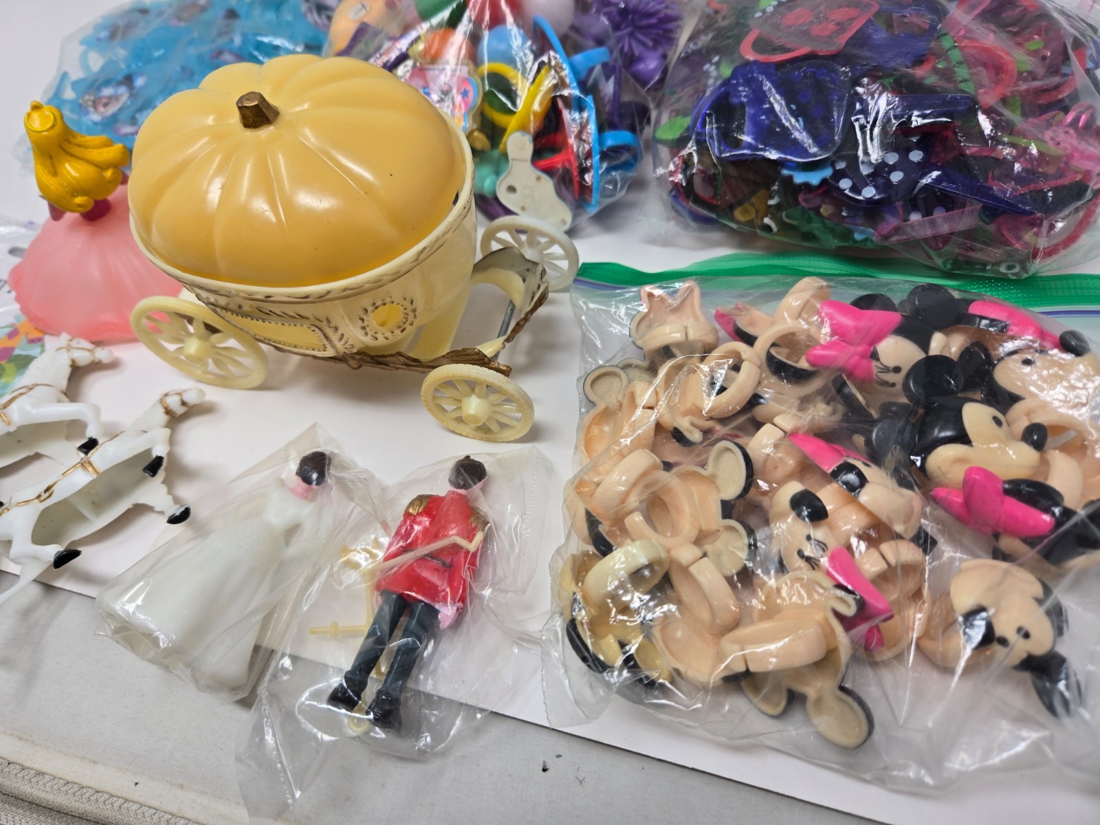 HUGE Vintage LOT of Cake Cupcake Picks Toppers Party Favors Rings Disney LOOK