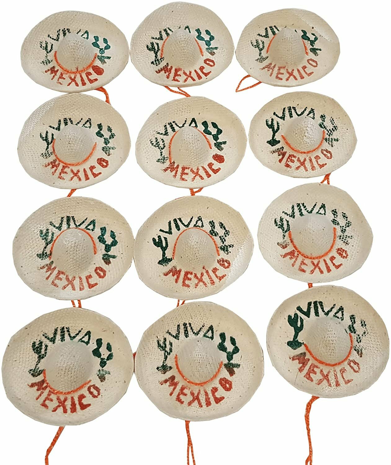 Mini Mexican Sombrero Hats 12 Pack – Mexican Fiesta Decorations – Cinco de…
