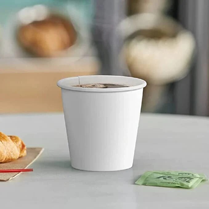 10 oz Poly Paper Disposable Drinking Cups 1000 count 1 Case Hot/Cold White Cups