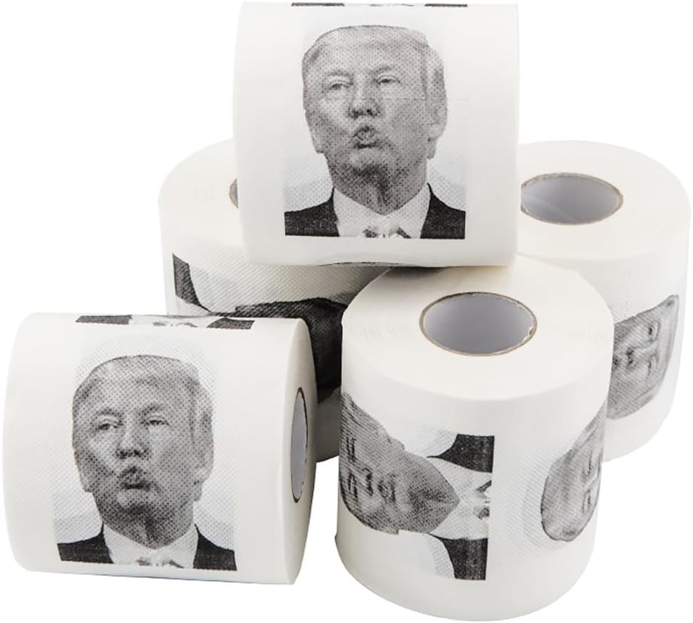 Donald Trump Toilet Paper Roll, Funny Political Humor Joke Gift, Gimmick Gifts f