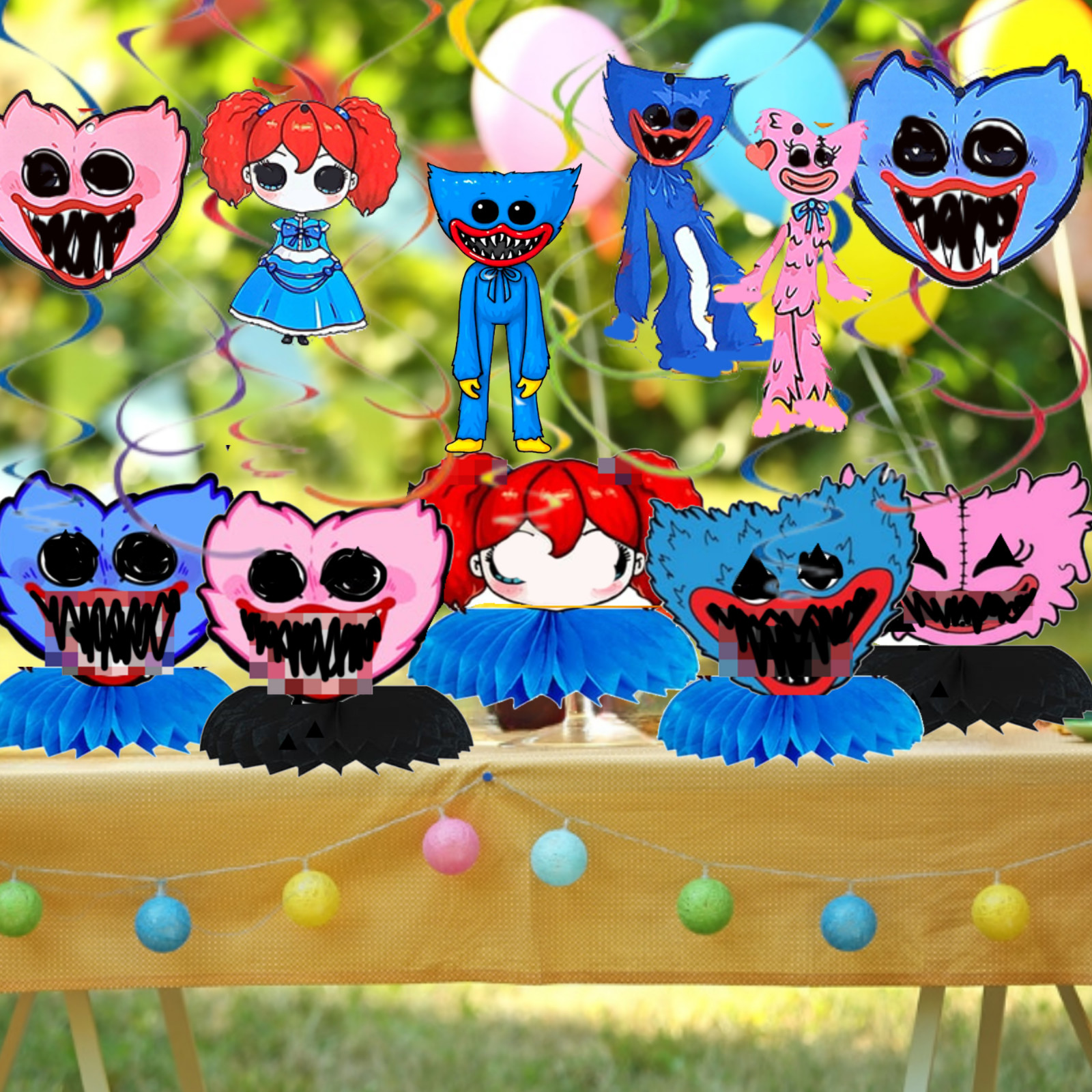 Hugggy Wugggy Party Supplies happy birthday centerpiece decoration cup plate