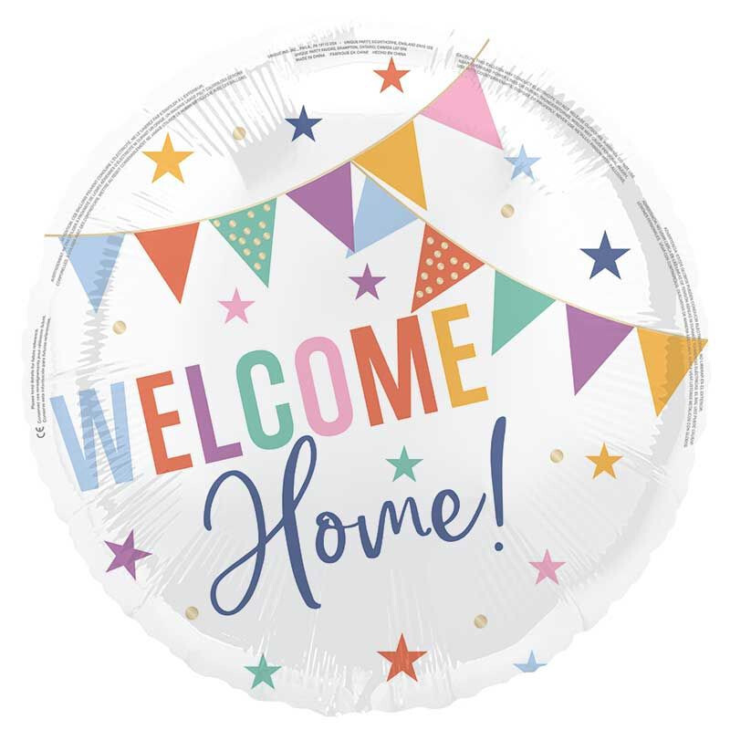 Welcome Home Balloon 18″ Foil Air/Helium Multi Coloured Celebration Decorations