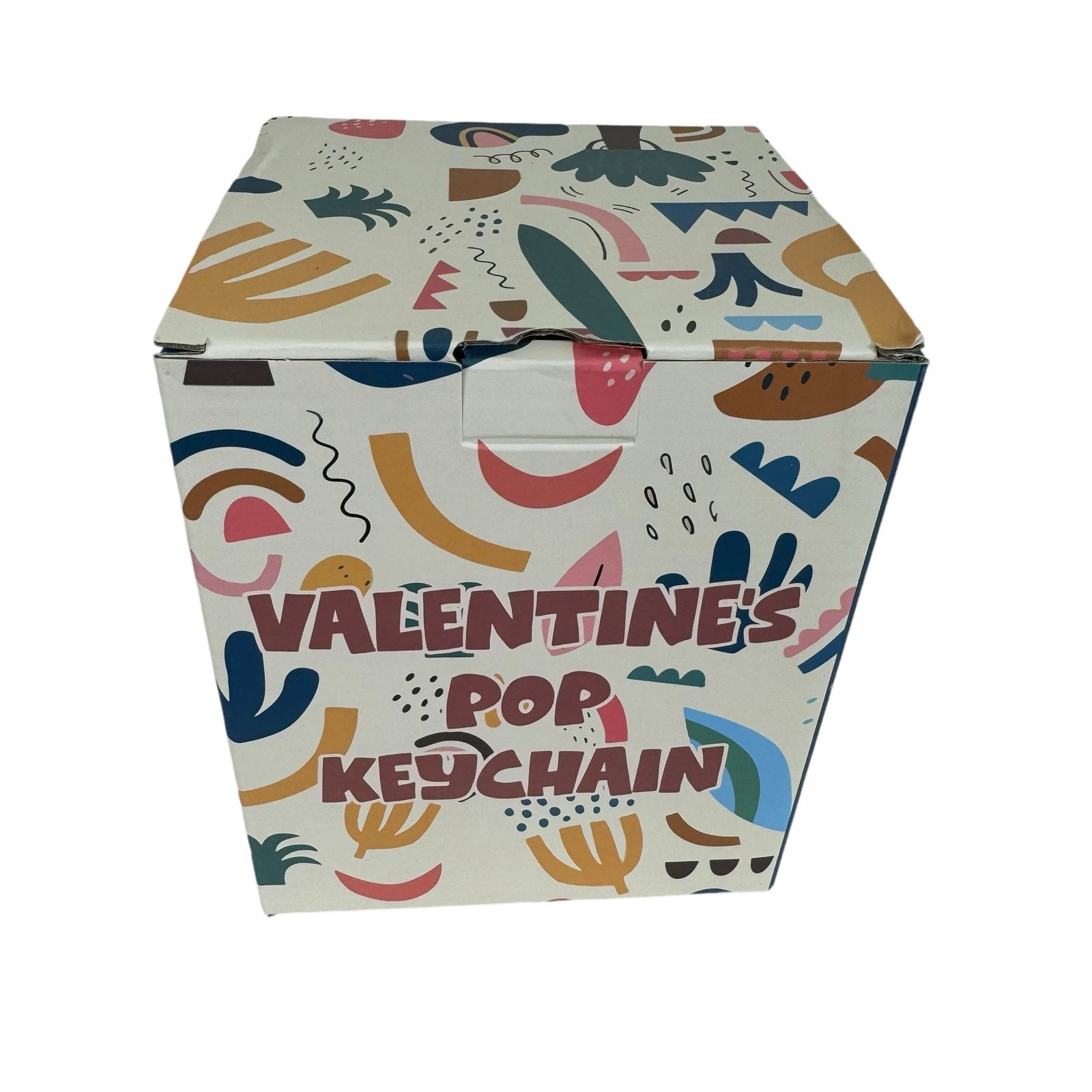 New In Box Valentines Multicolored Heart Pop Keychains Individually Wrapped 30
