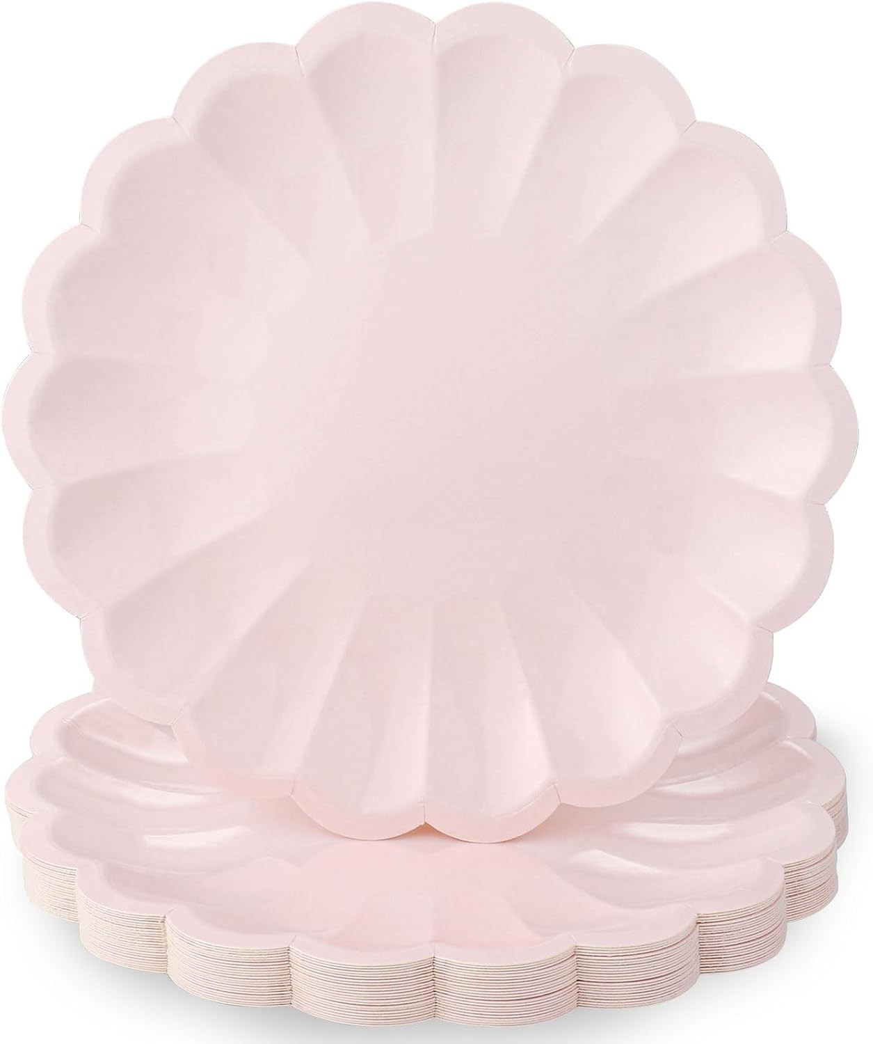 30 Pcs Pink Paper Plates 9.5 In Light Pink Plates Disposable Heavy