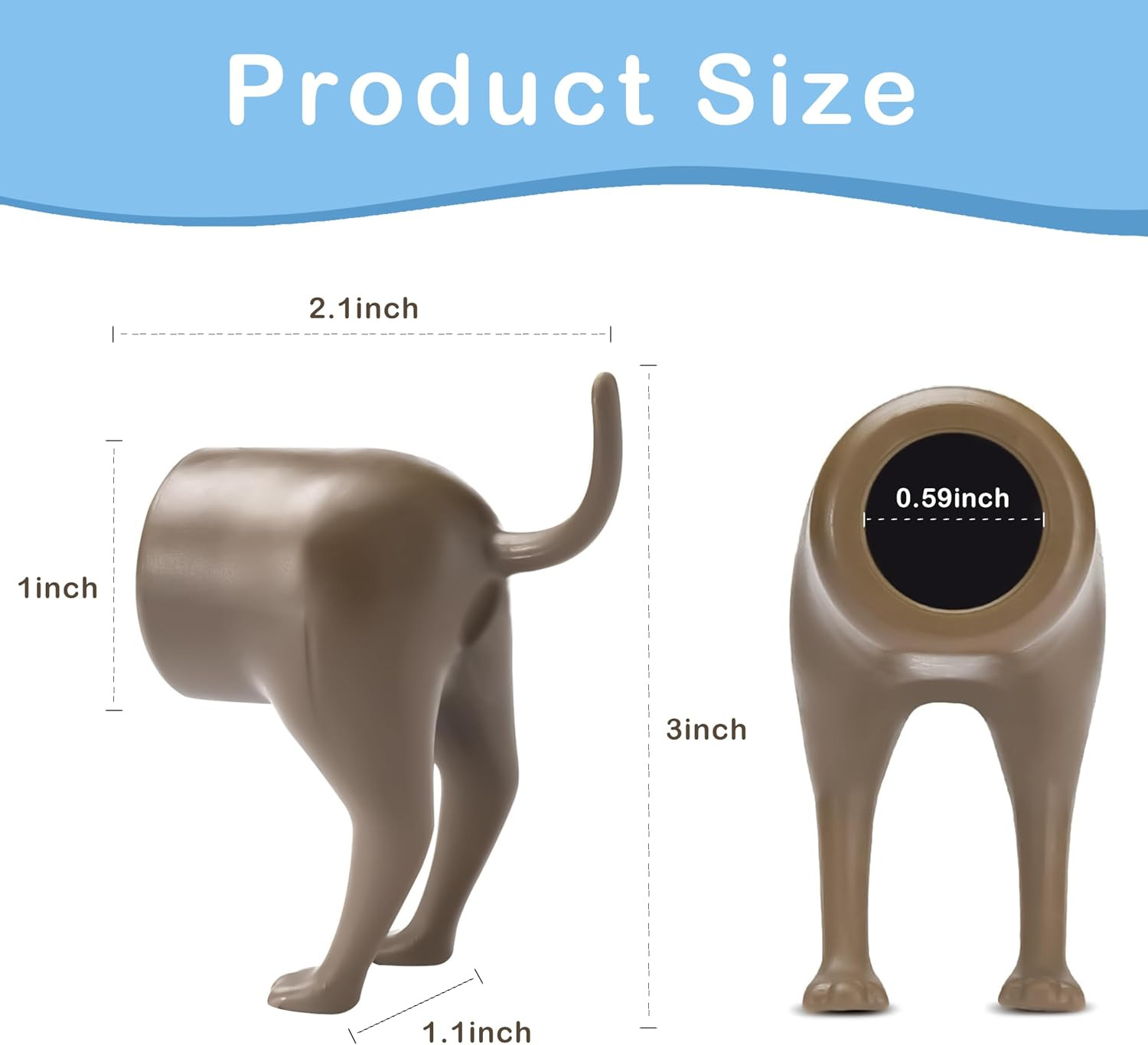 Gag Gifts – White Elephant Gifts, 3Pcs Pooping Dog B*Tt Toothpaste Topper, Funny