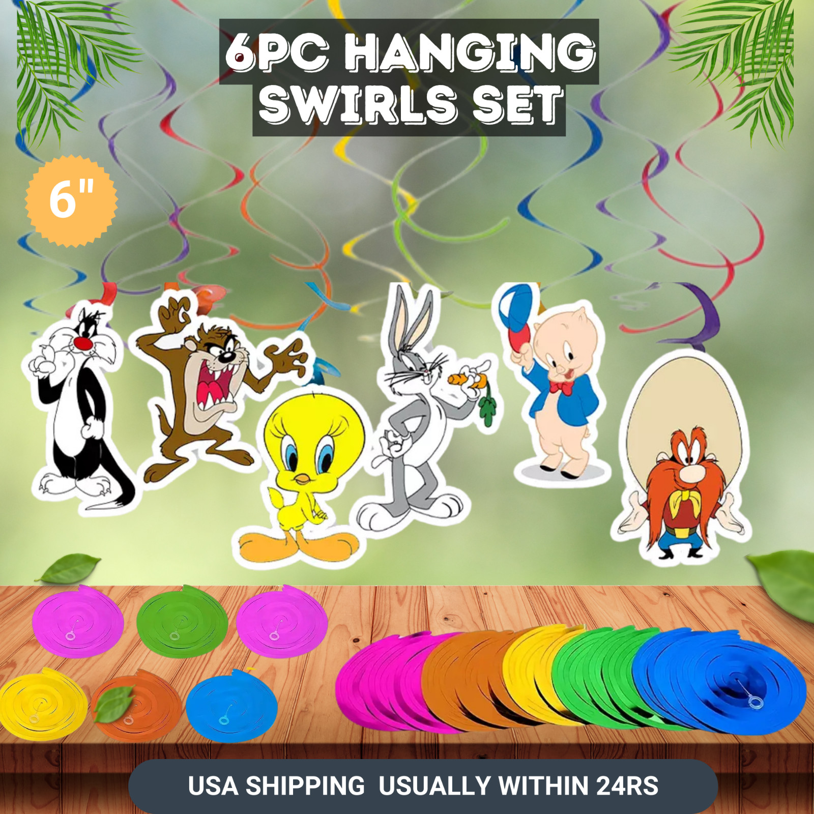 Looney tunes birthday party supplies favor centerpiece decoration event theme