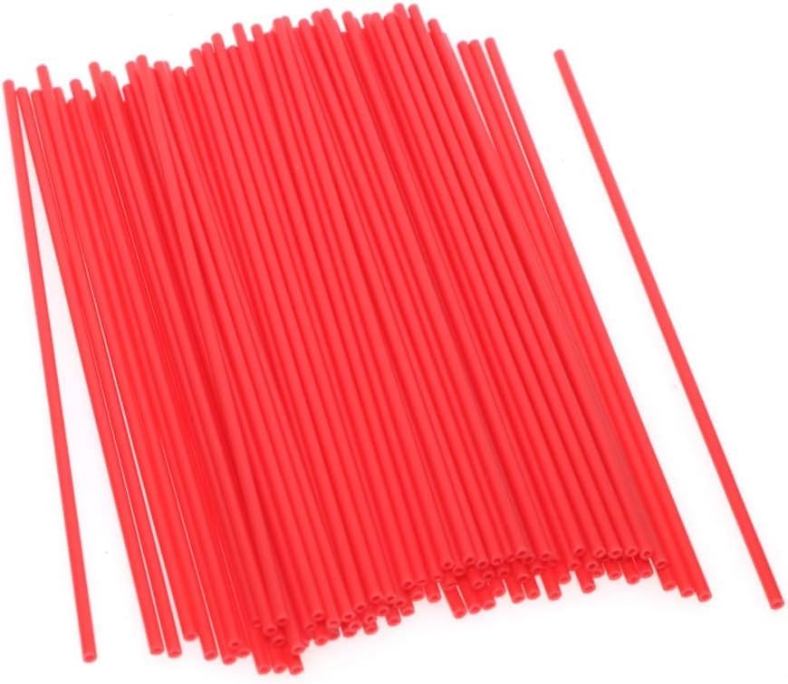 100 Pcs Red Plastic Spray Can Straws 4.7 Inch Long Replacement Nozzles