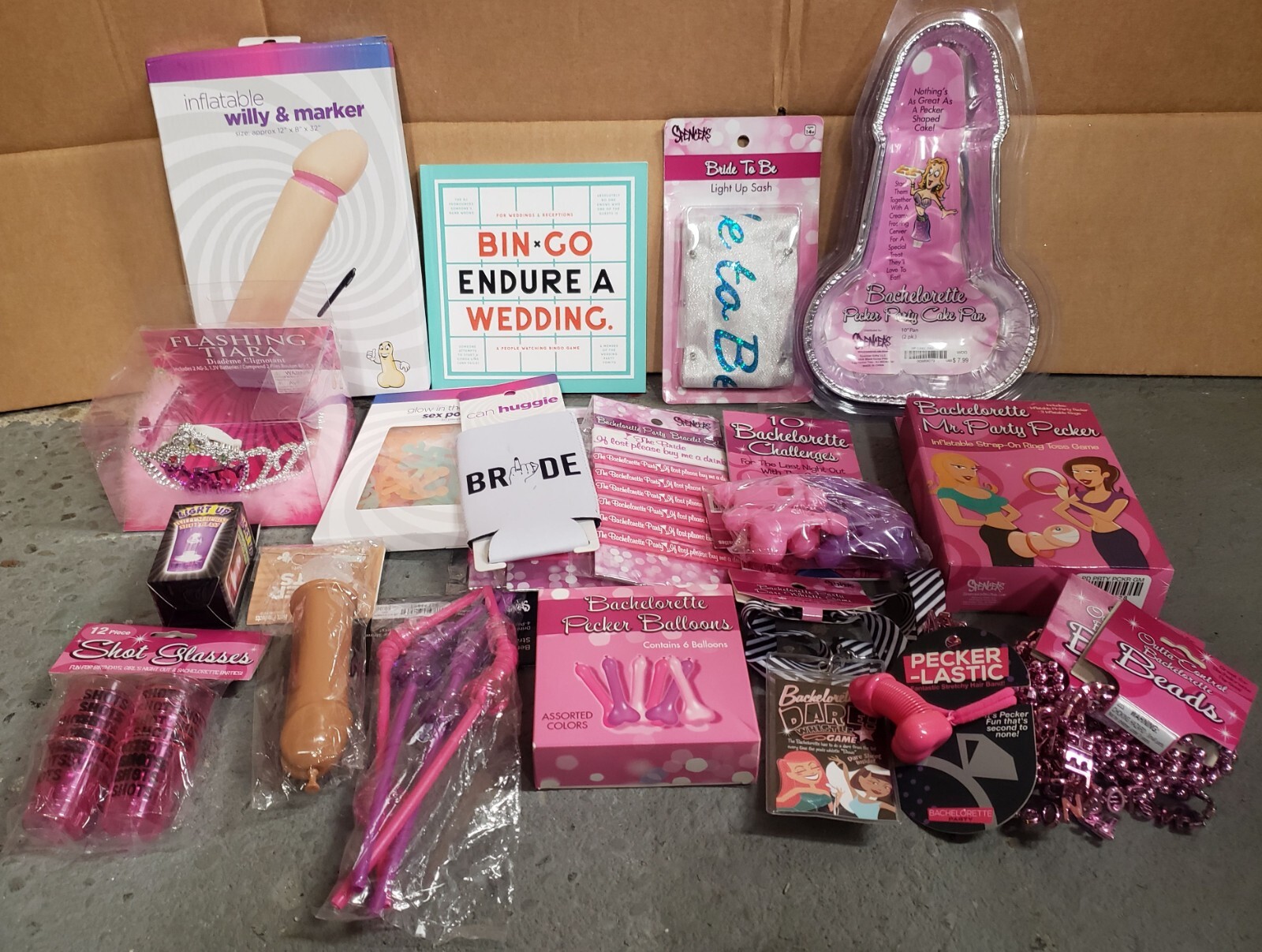 Huge Lot 20+ Pieces Bachelorette Party Accessories Cake Pan Balloons Games #2