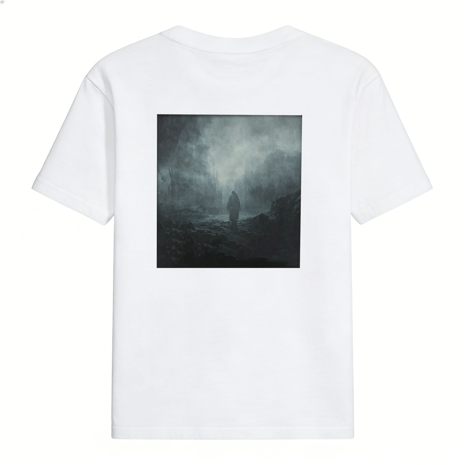 Hollowmark Custom Minimal Dark T Shirt Back Print Black White S-5XL Graphic Tee