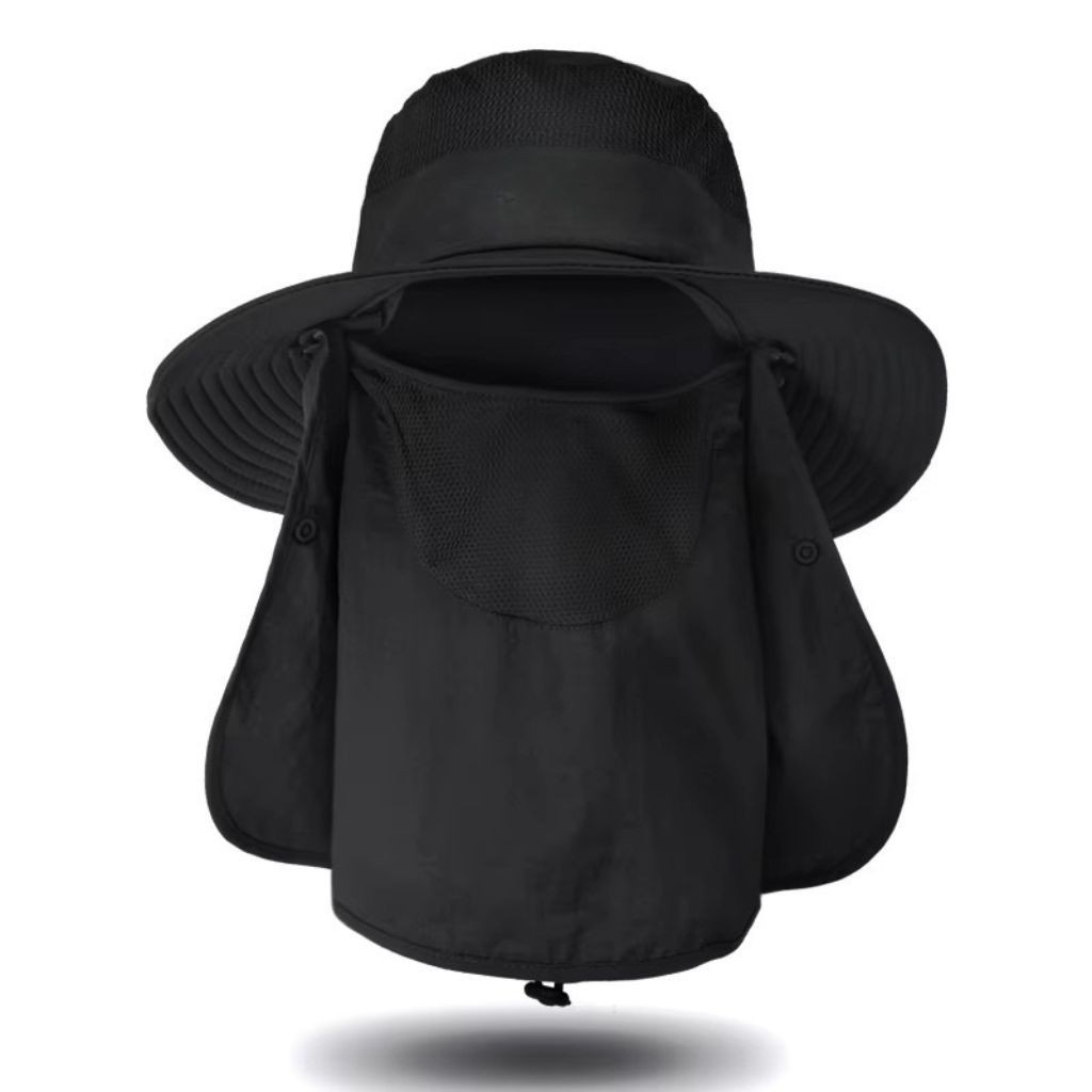 Wide Brim Fishing Sun Hat Face Neck Cover UV Protection Breathable Outdoor Cap