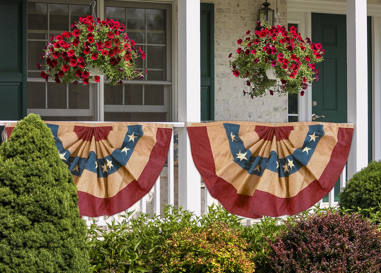 Briarwood Lane Burlap Patriotic Bunting 72″ x 36″