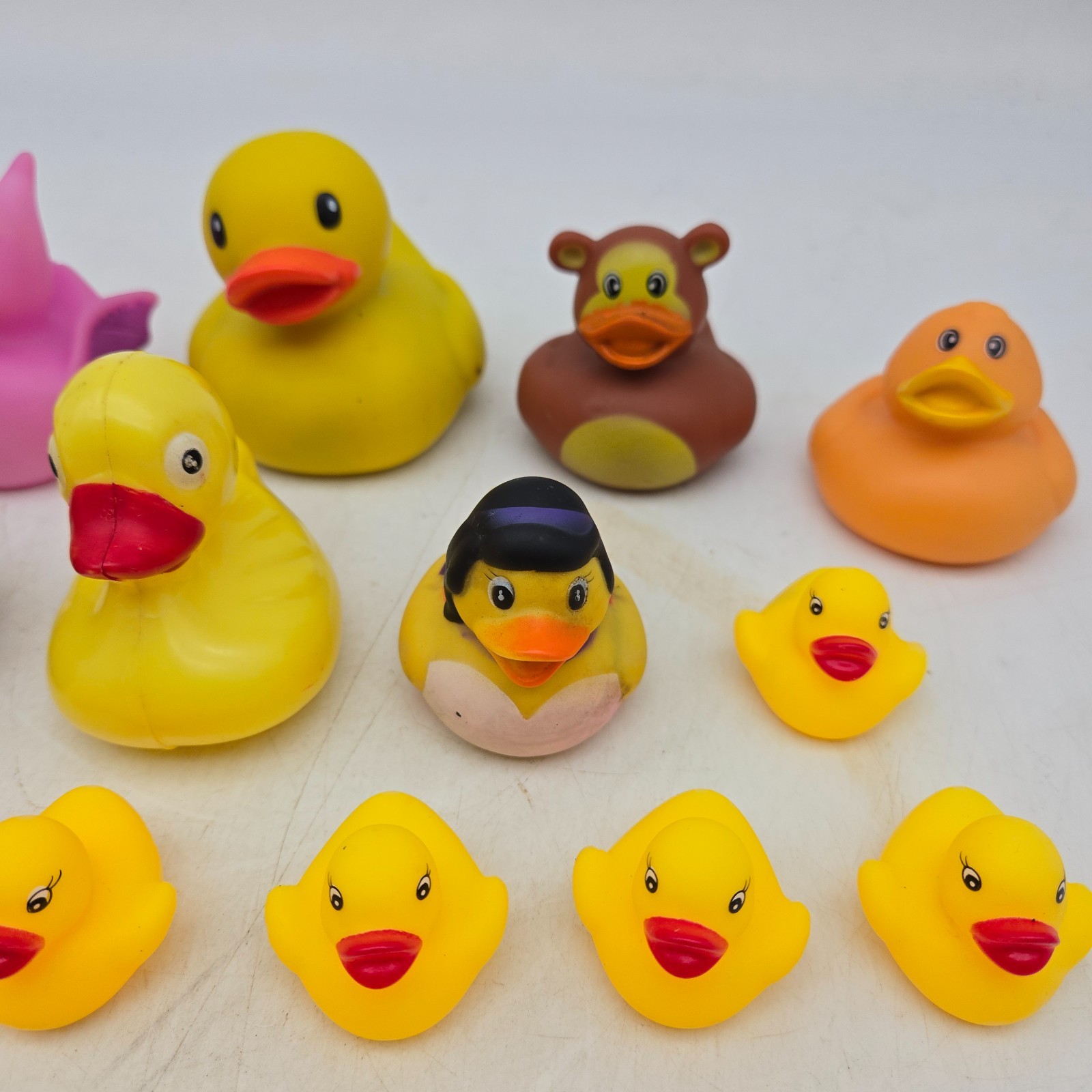 Lot of 20+ Rubber Ducks Assortment Jeep Ducking Floater Duckies Bath Toys