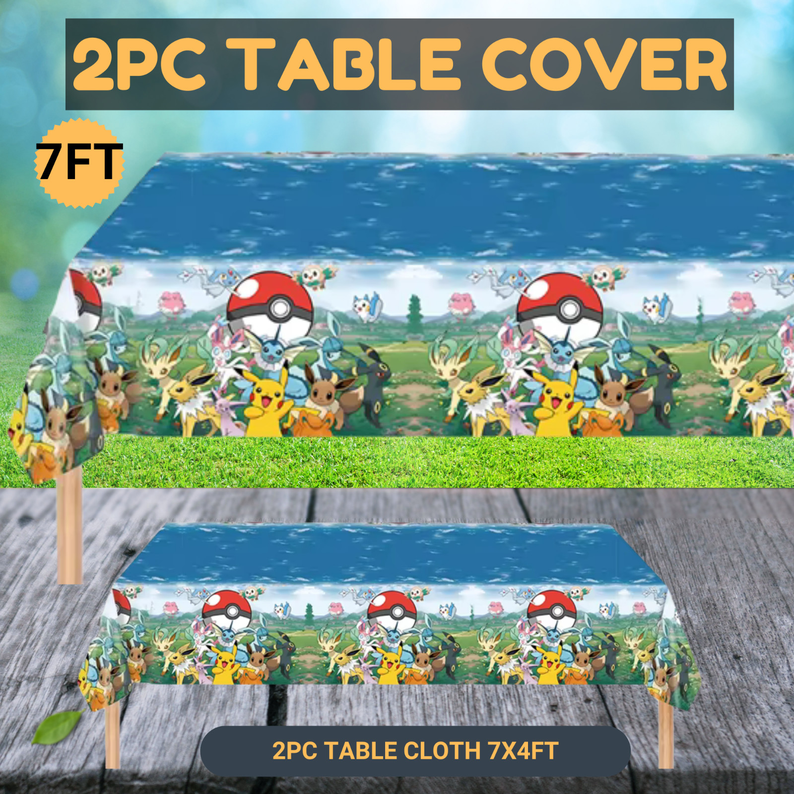 POKEMON PARTY SUPPLIES BIRTHDAY DECORATION BALLOON TABLEWARE SWIRL PLATE CUP