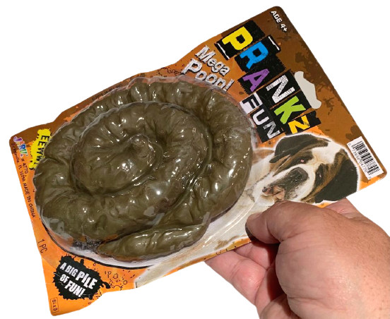 MEGA PILE OF FAKE DOG POOP Prank Joke Gag Gift Big Rubber Jumbo Crap Poo Turd