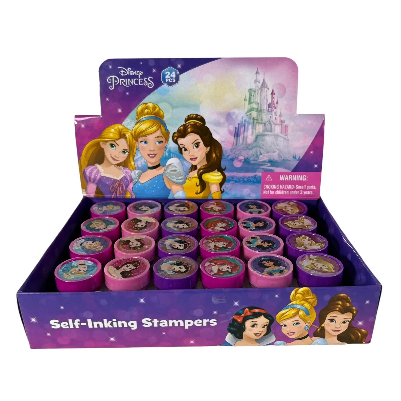 24pc Disney Princess Small Boxed Stamps self-ink toy Party Favors Party Supply
