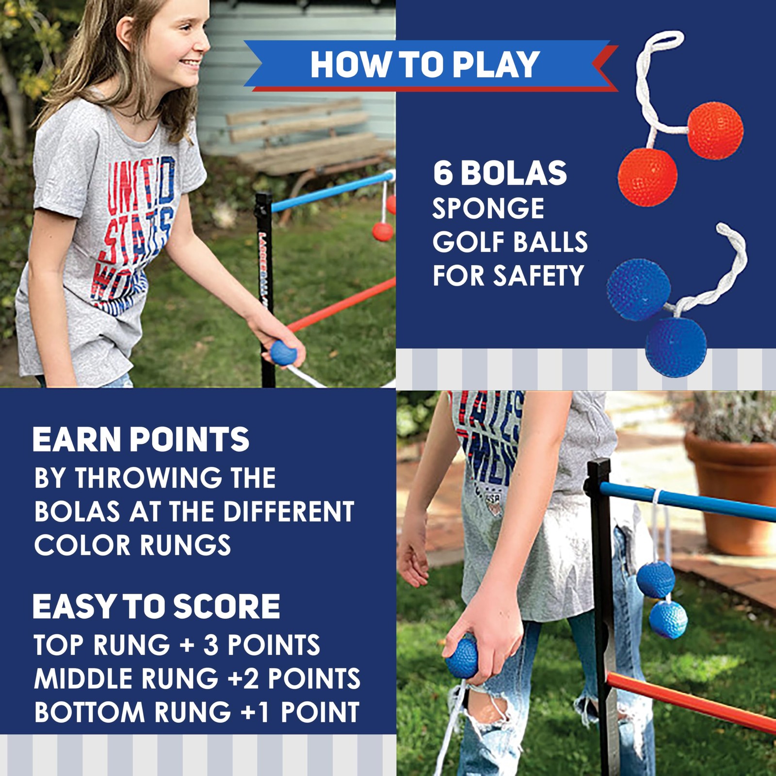 University Games Front Porch Classics Maranda Enterprises Ladderball Pro Steel