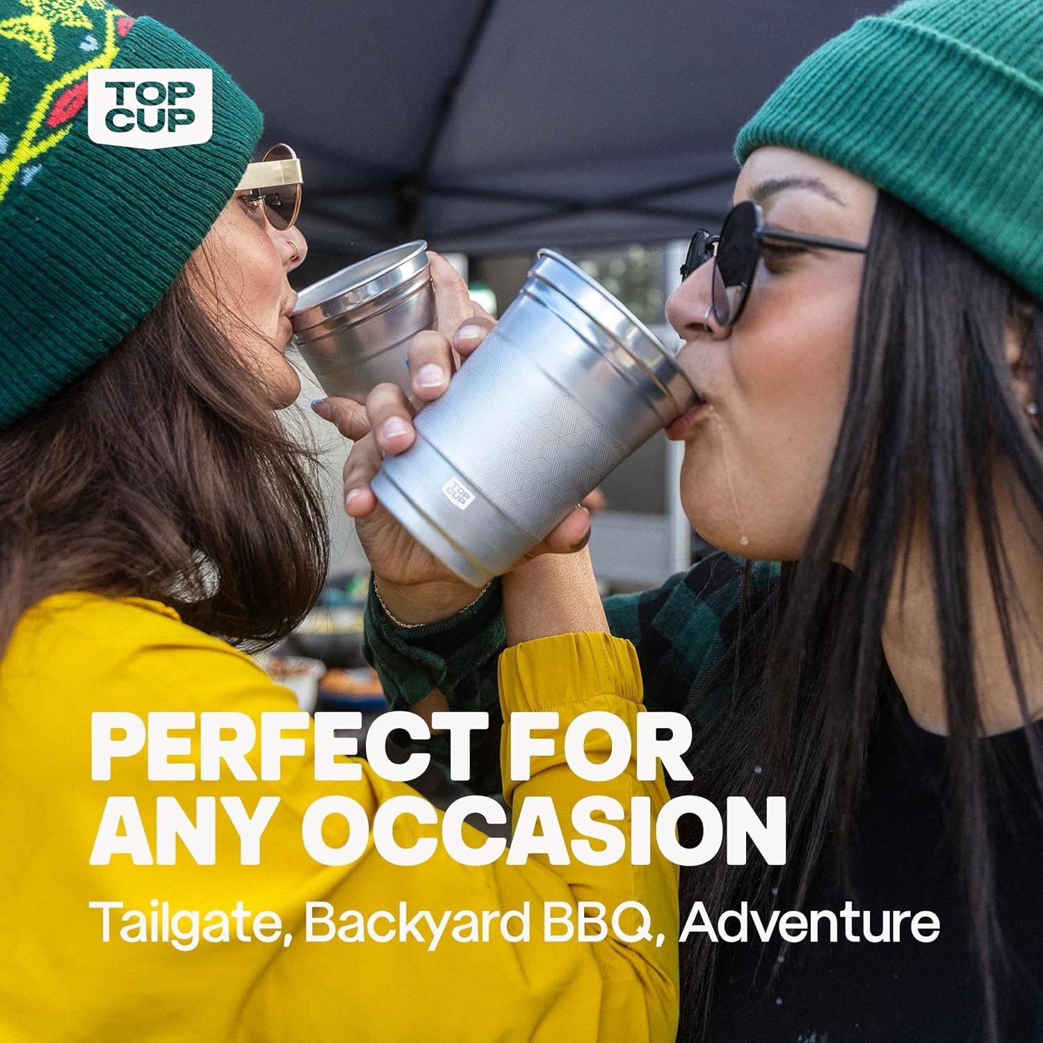 Stylish 20 count Stealth Design Aluminum Cups – 16 Oz, Perfect for Gatherings