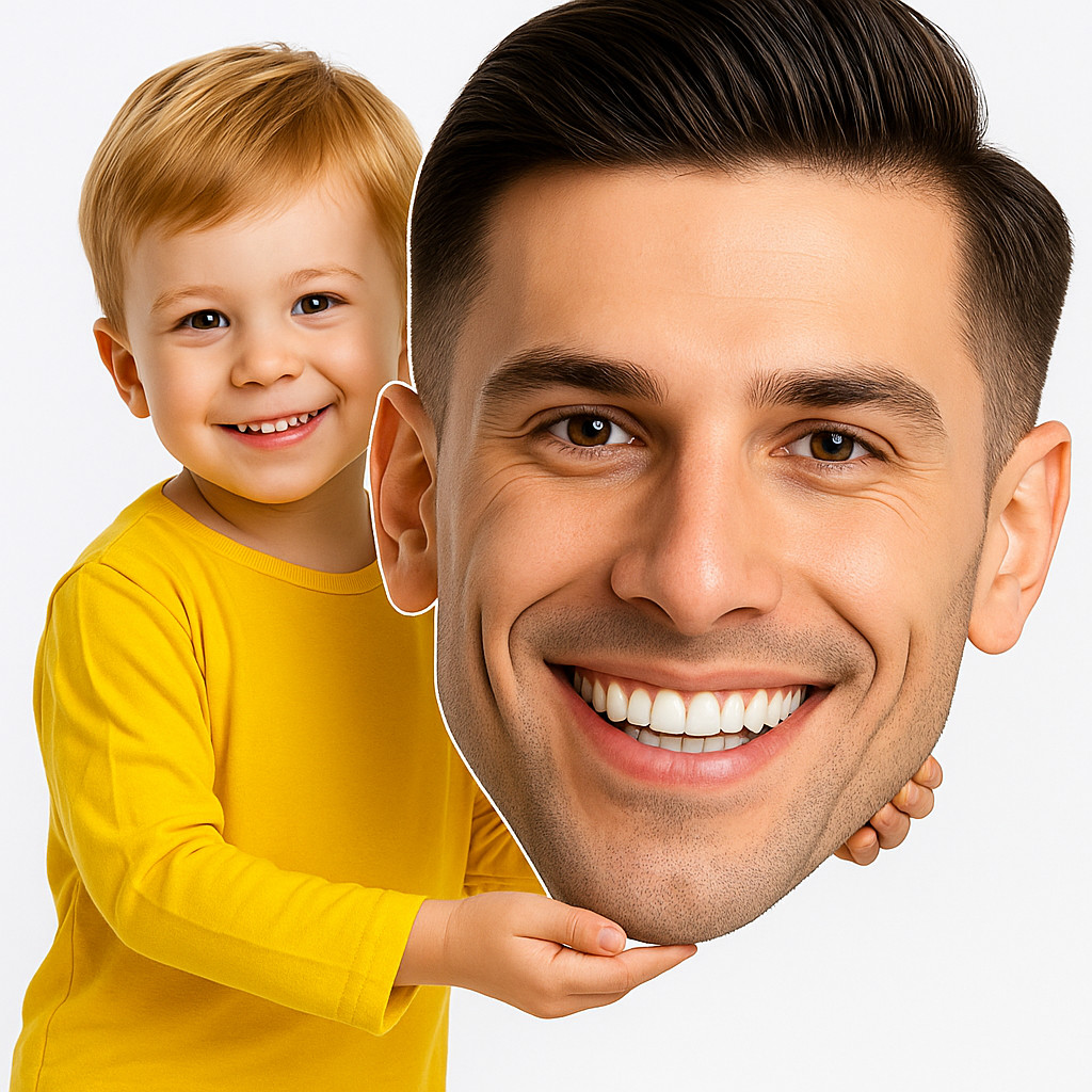 Custom Face Cutouts | 12″ Set of 4 Handheld Signs | Party & Graduation Fun Décor