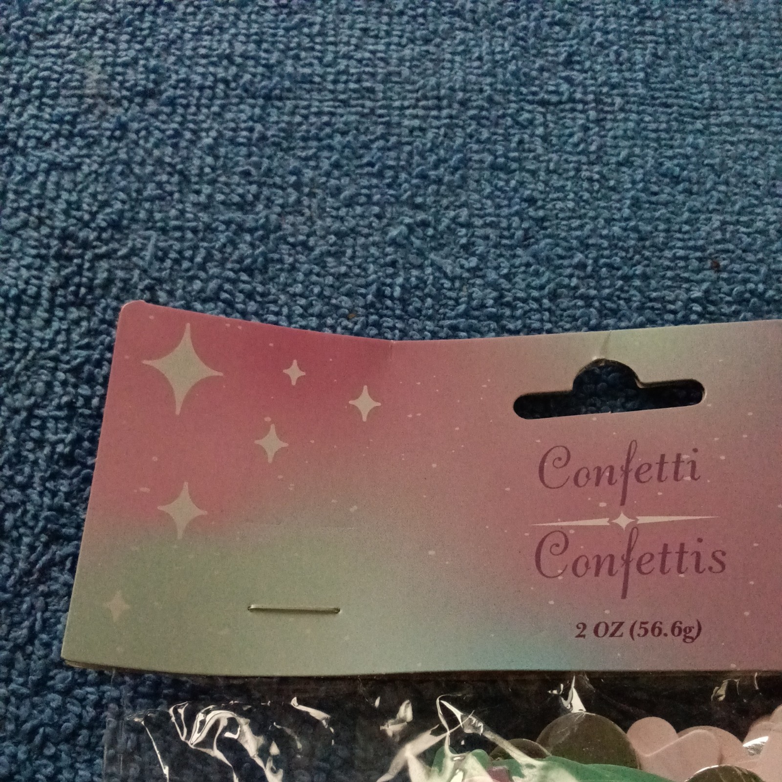 1-2oz. Bag of Confetti Stars Rainbows Hearts Birthdays Weddings Celebrations.