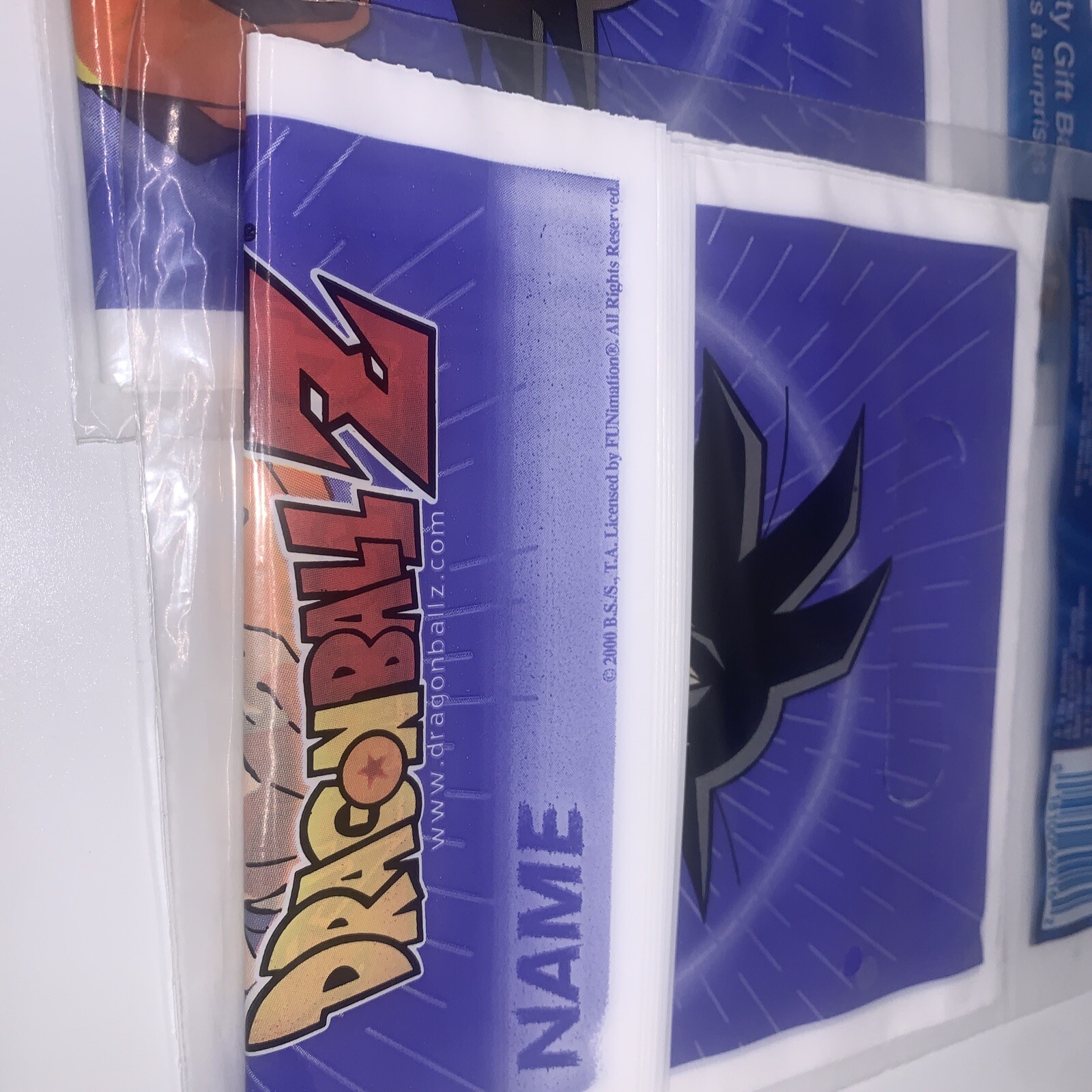Vintage 2000 DragonBall Z Party Loot Bags Lot Of (2) 8 Count Packs Goku VTG