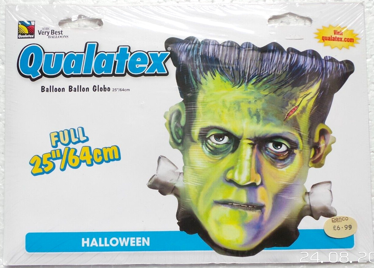 Qualatex Helium Foil Balloon 25″ Halloween Green Face Monster Head