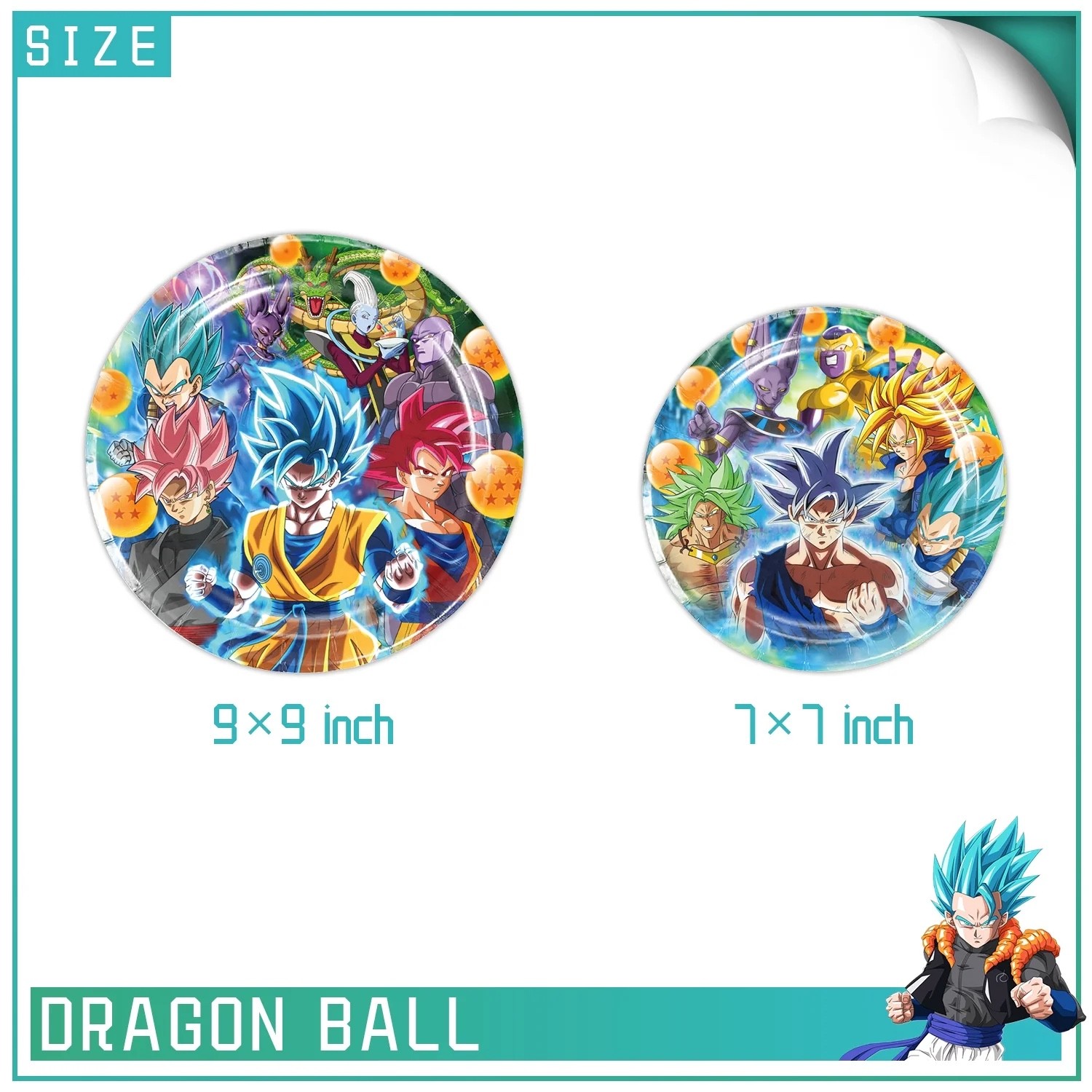 Dragon Ball Z Anime Kids Birthday Party Supplies Set Plates Cups Napkins 182pc