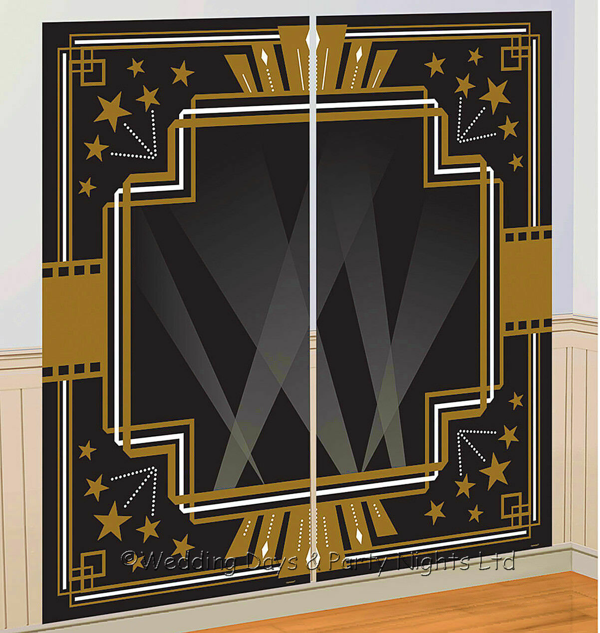 Giant Hollywood Art Deco Photo Wall Party Decoration (Over 5ft)