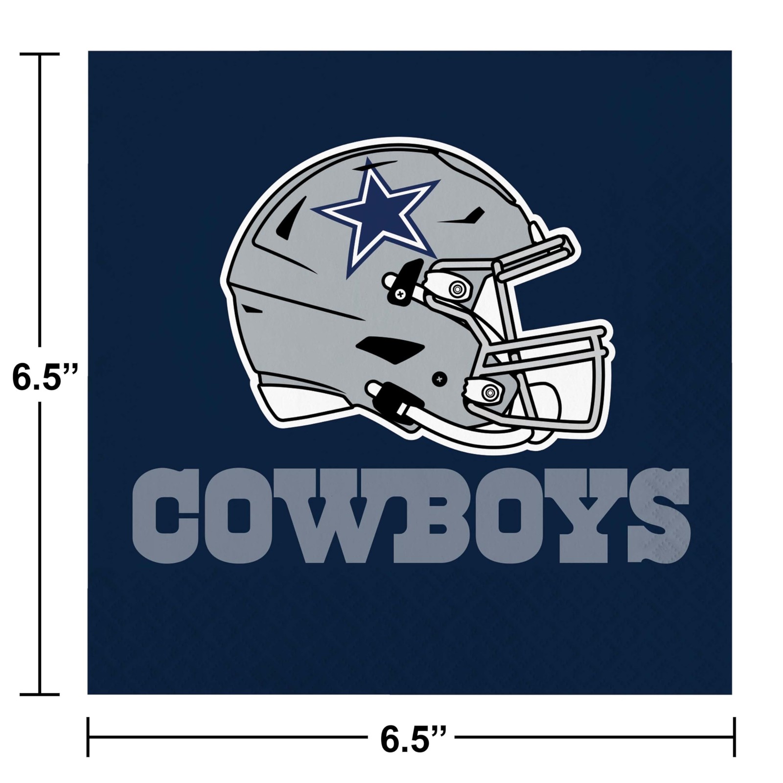 Dallas Cowboys Paper Plate and Napkin Party Kit, 72 ct, Officially Licensed
