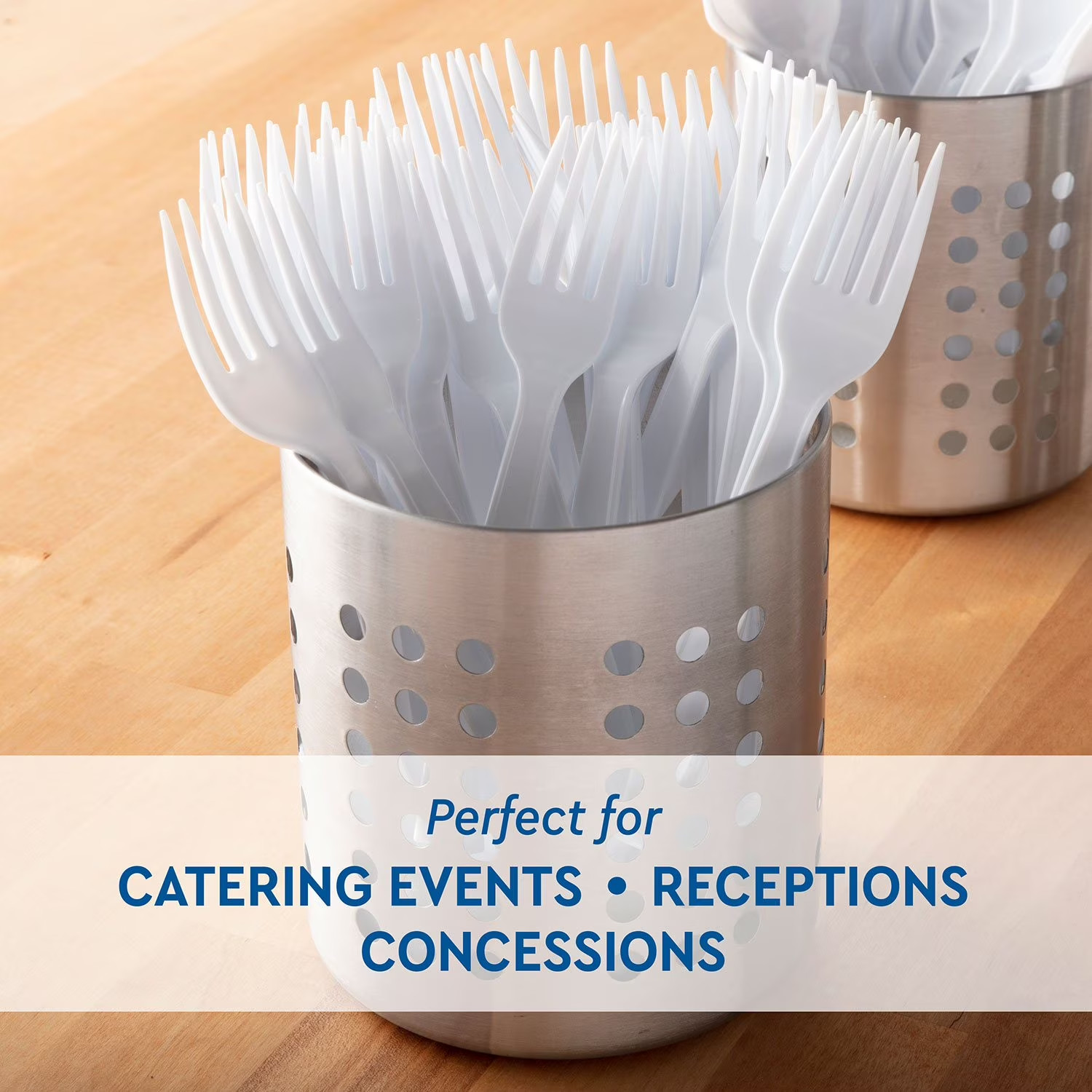 Member’s Mark Plastic Forks – White, 600 Count