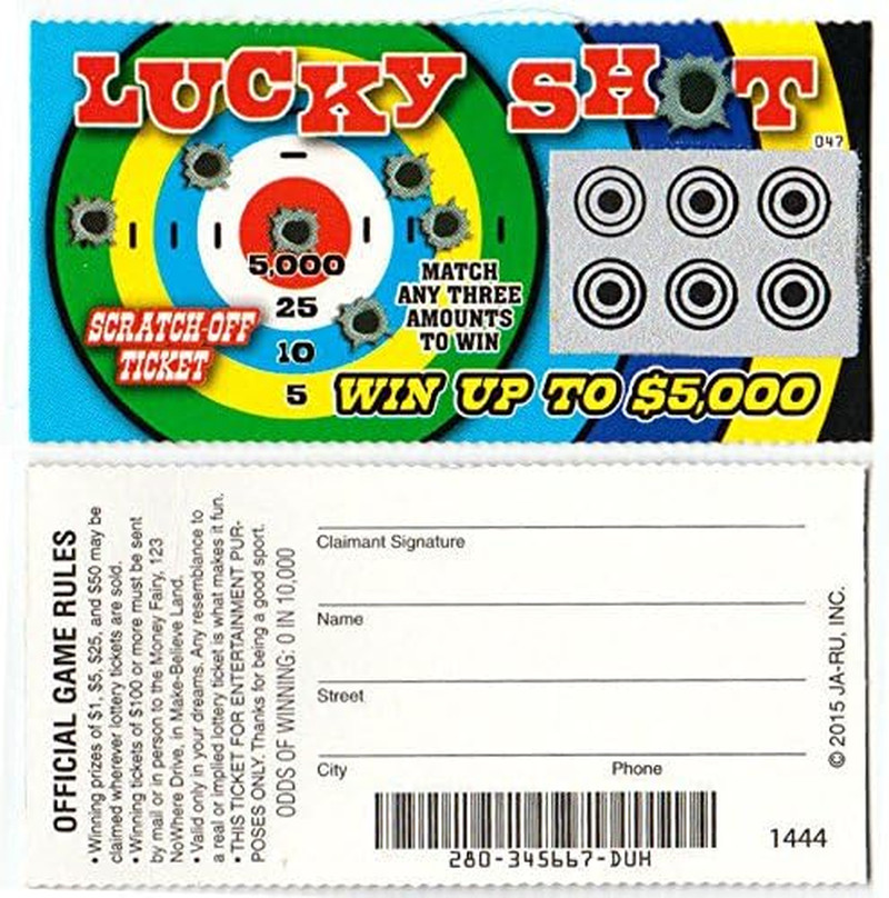 Fake Lottery Ticket Scratch Tickets (5 Tickets / 1 Pack) Pranking Toys for Frien
