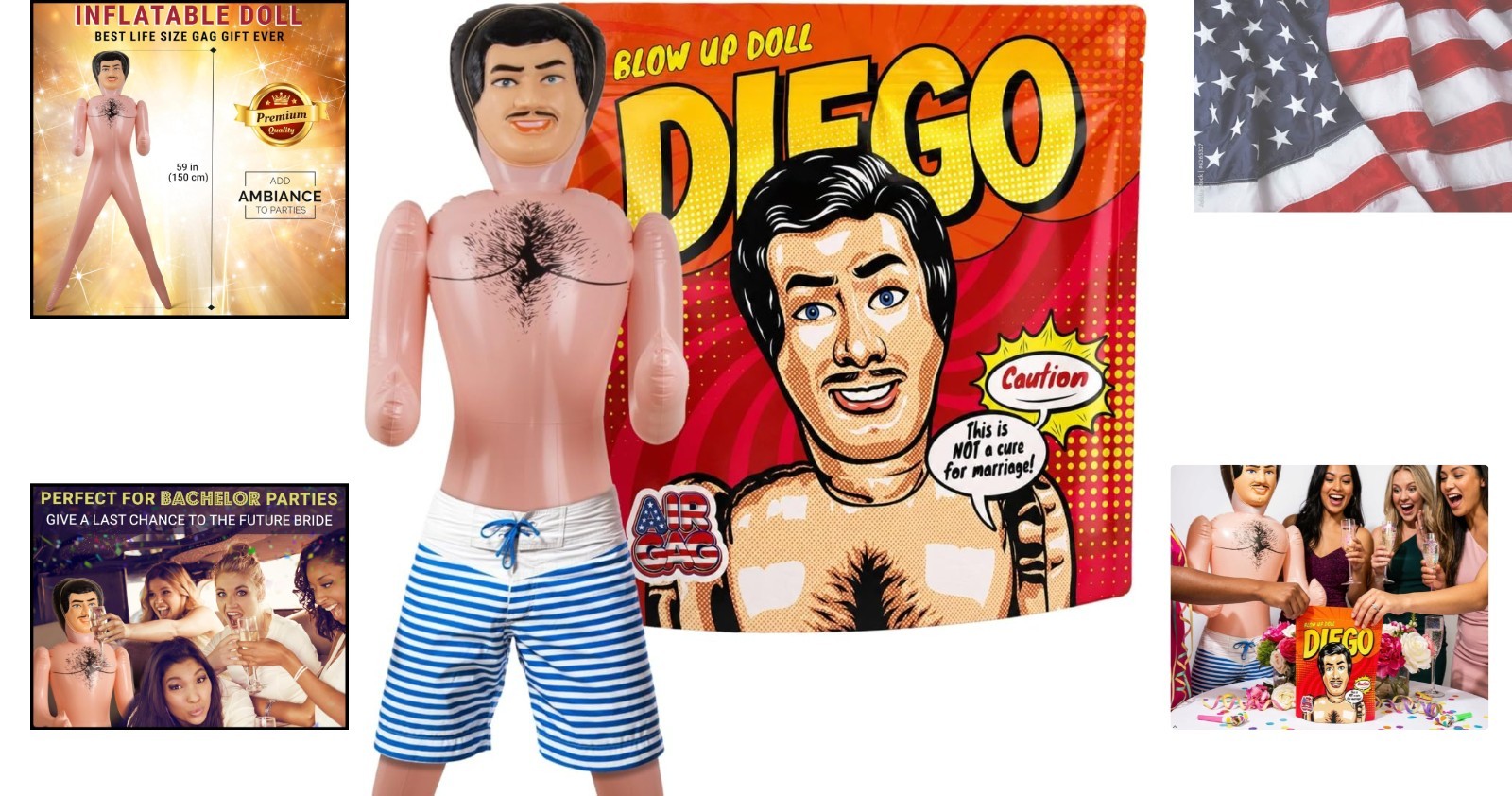 Customizable Life-Size Diego Inflatable for Fun Parties, Events & Celebrations