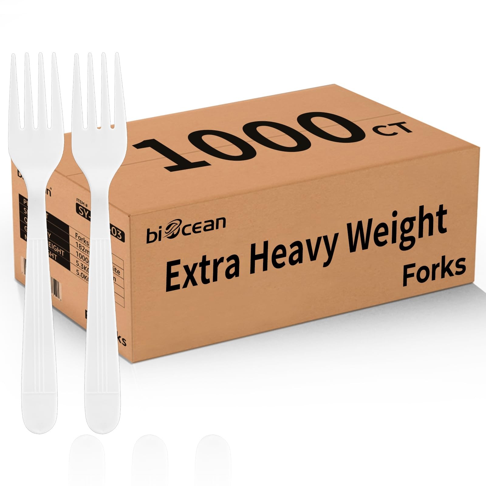 Plastic Forks 1000 Count Extra Heavy Duty White Disposable Cutlery – Perfect