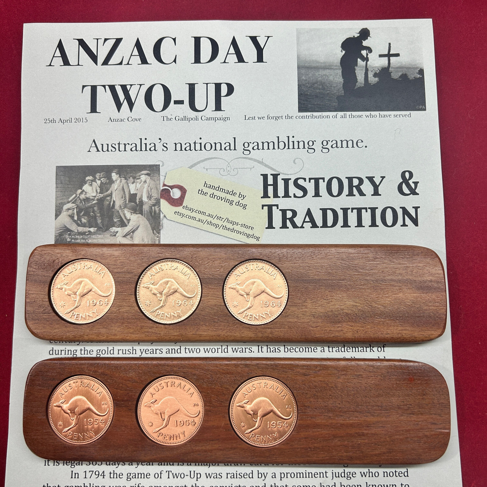 20th Birthday Present 2UP Game – 2006 Australian Penny Hardwood Two-Up Kip