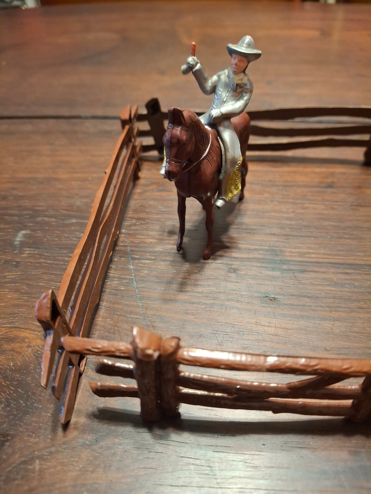 Vtg Birthday Cake Toppers-Horses, Cowboys & Corral (RT931)