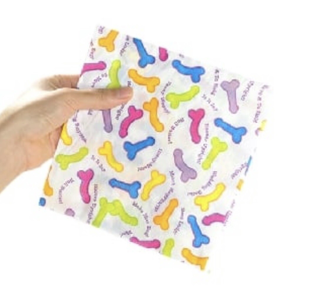 Bachelorette Party Funny Penis 6.5” Paper Napkins 8pk Bachelorette Pride Party