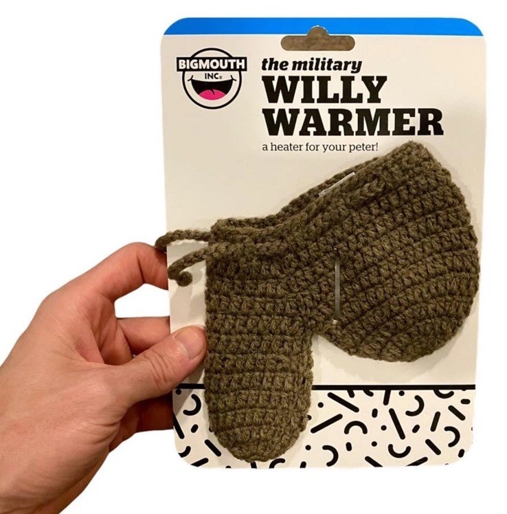 ARMY MILITARY Willy Warmer Weiner Weener Knitted Sock – Adult GaG Joke Gift