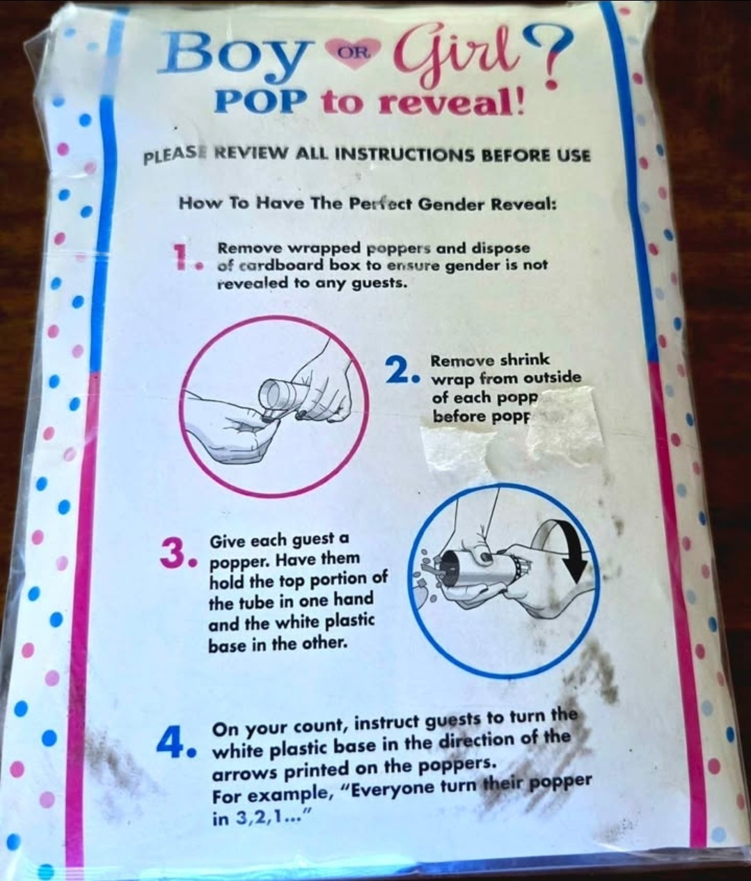 NEW Sealed Boy Gender Reveal Party Poppers 12-Pack – Blue Confetti