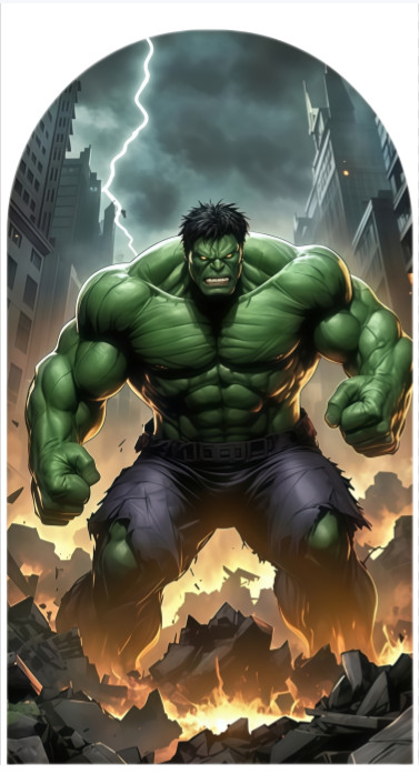 Superhero Hulk Arch Backdrop Cover Boys Birthday Party Photo Background Props