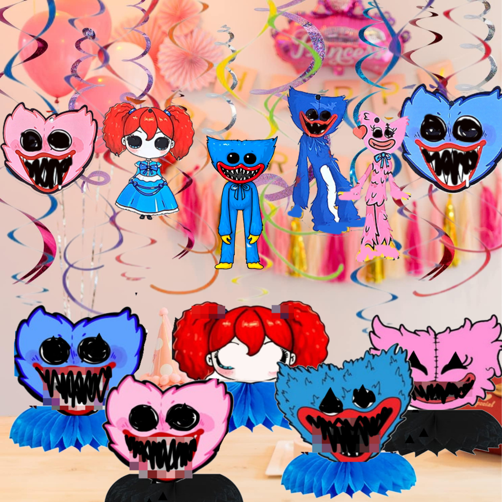 Hugggy Wugggy Party Supplies happy birthday centerpiece decoration cup plate