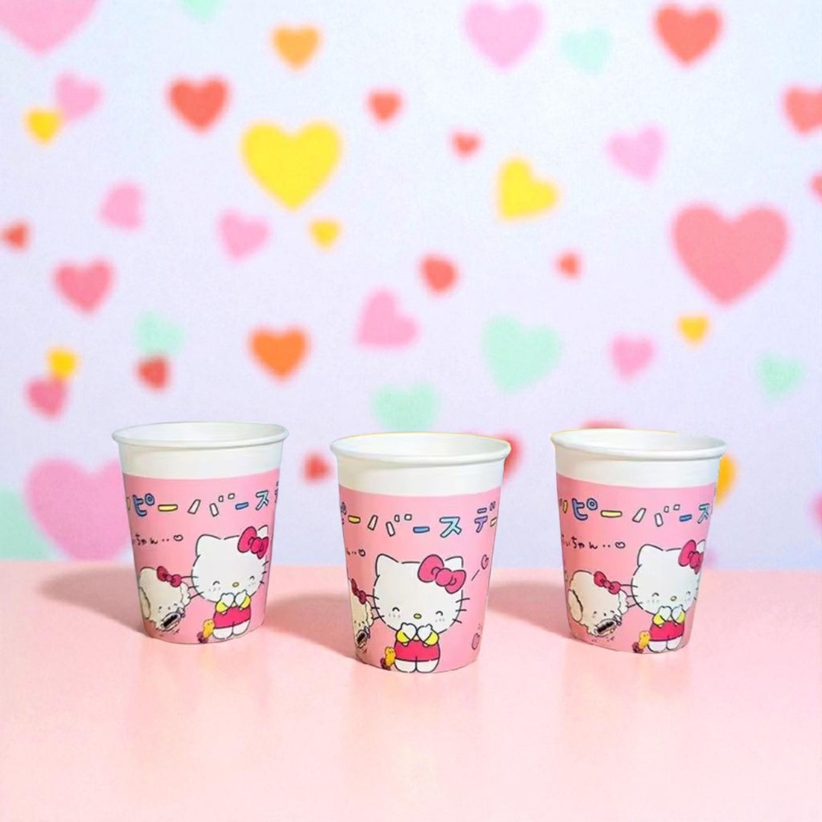 250ml Sanrio Hello Kitty 50 Pc Thick Disposable Paper Cups All Occasion Birthday