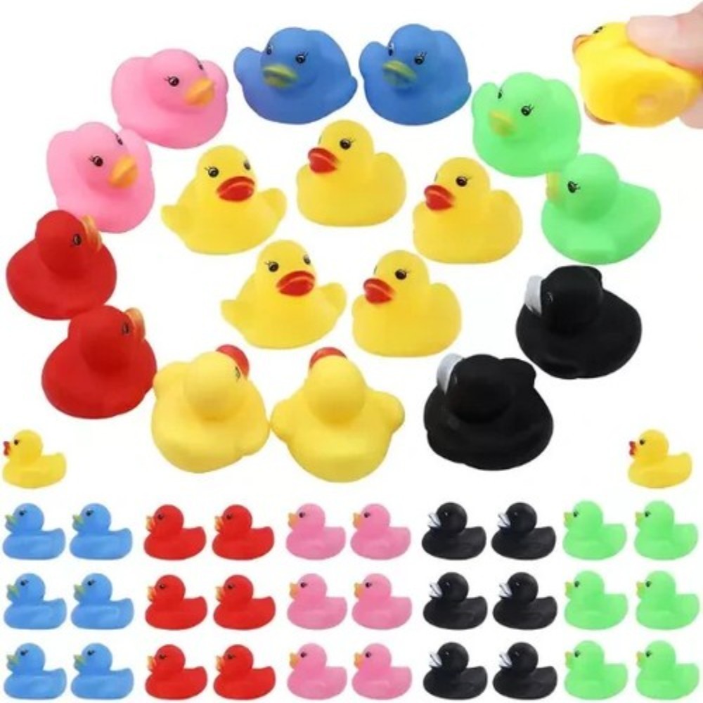 50 PCS Jeep Rubber Ducks in Bulk Assorted Duckies for Ducking Cruise Ducks Small