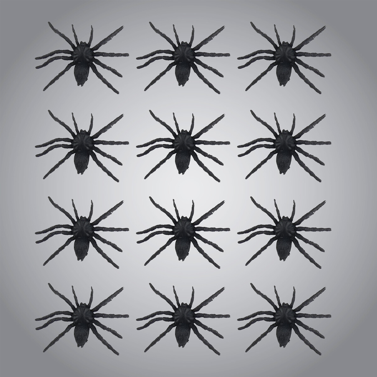 Realistic Plastic Spiders Small Spider Toys Black Mini Fake Creepy Spiders x 12